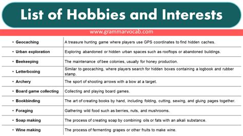 Hobbies and Interests of the Fascinating Elli