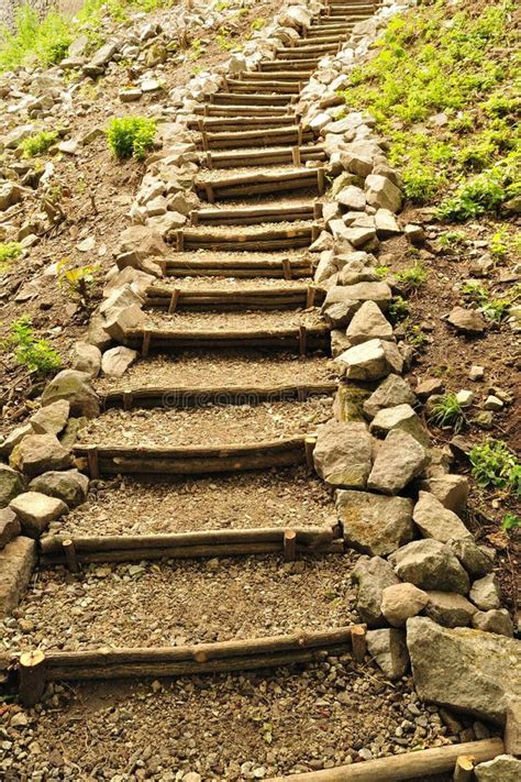 Incorporating Nature: Wooden Stairs with a Touch of Green