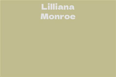 Information about Lilliana Monroe's Height