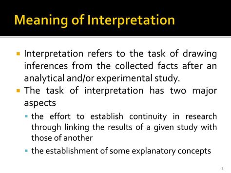 Interpreting the Personal Significance