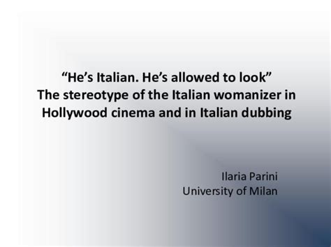 Italian Kisses: Breaking Stereotypes in Hollywood