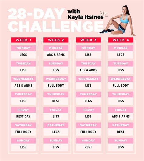 Kayla's Workout Routine and Diet Plan