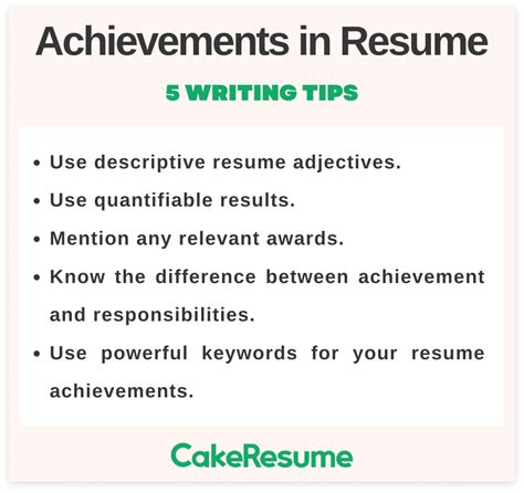 Key Accomplishments in Career