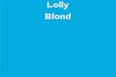 Lolly Blond's Figure