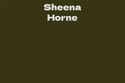 Looking Towards Sheena Horne's Future