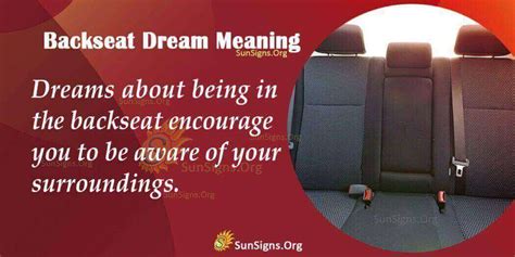 Methods to Foster Backseat Dreaming Experience