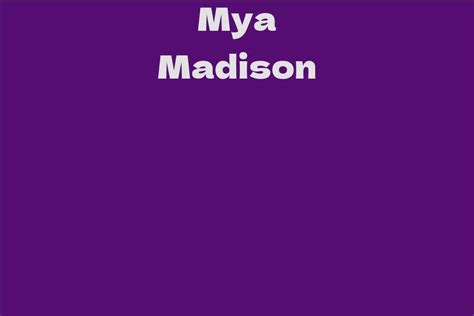 Mya Madison's Net Worth: Surprising Numbers