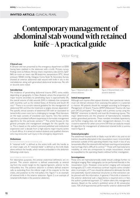 Overcoming Fear and Finding Empowerment in Abdominal Knife Wound Visions