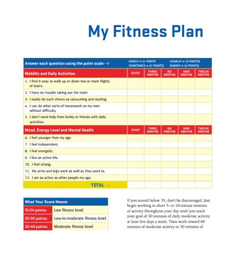 Physical Fitness Plan and Nutritional Regimen