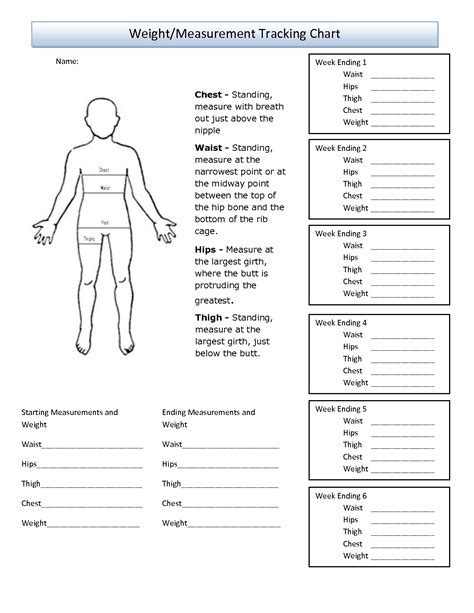 Physical characteristics and body measurements