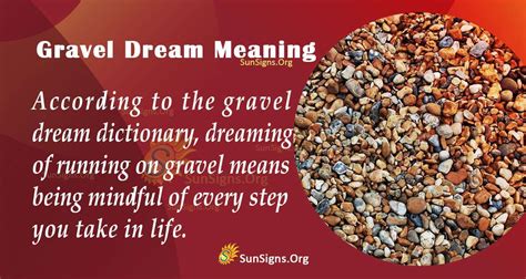Possible Symbolism and Meanings Behind Dreaming of Consuming Gravel