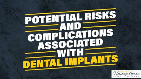 Potential Risks and Complications of Dental Implants: Important Considerations