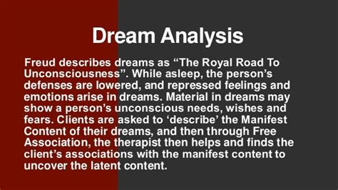 Psychoanalytic Perspective: Freudian Analysis of Dream Imagery