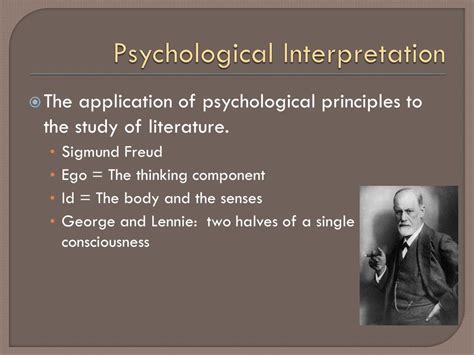 Psychological Interpretation: