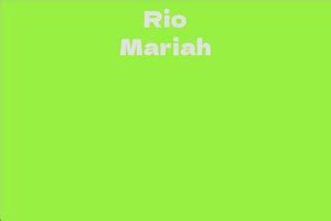 Rio Mariah's Impressive Net Worth Revealed