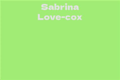 Sabrina Love Cox Net Worth