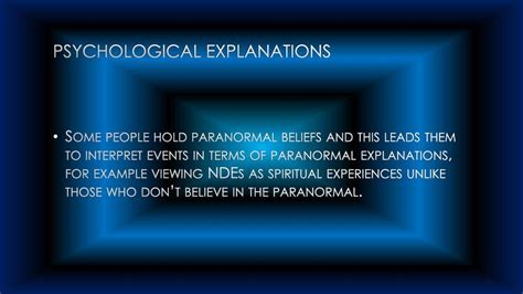 Seeking Explanations: Supernatural or Psychological?