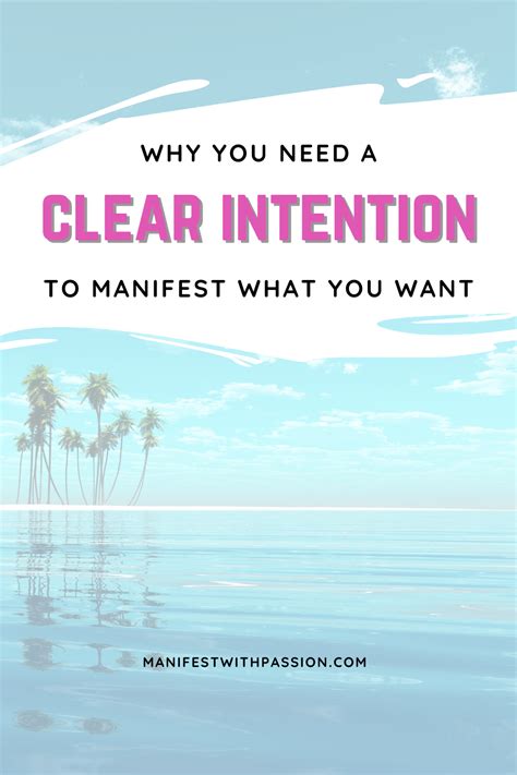 Setting Clear Intentions for Manifestation