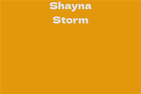 Shayna Storm: A Promising Talent