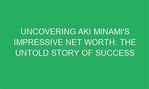 Success Story: Aki Hatada's Financial Value