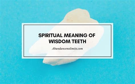 Symbolism of Wisdom Teeth