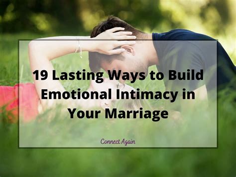 Taking it Slow: Suggestions for Gradually Reestablishing Intimacy and Emotional Bond