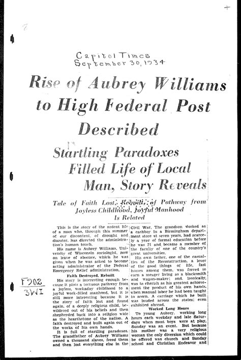 The Ascent to Stardom of Aubrey Williams