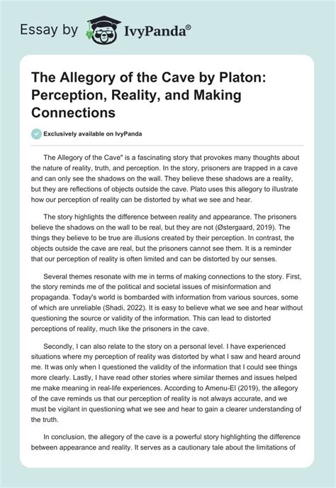 The Connection Between Fractured Perception and Allegorical Interpretations