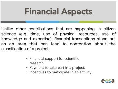 The Financial Aspect