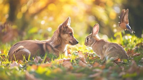 The Harmony of Nature's Enchantment: Birds and Kittens Unite