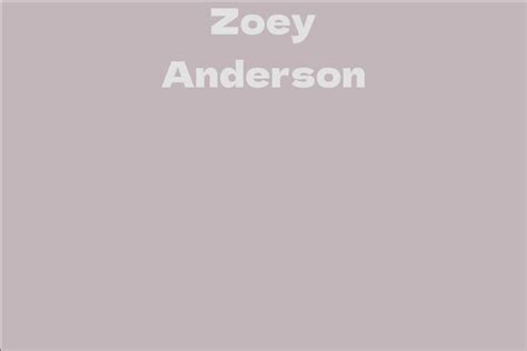 The Height of Zoey Anderson