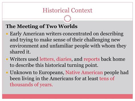 The Historical Context of the American Ideal