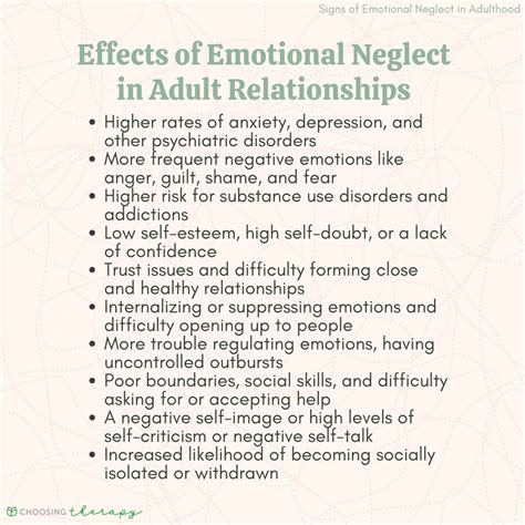 The Impact of Neglect in Relationships