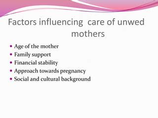 The Impact of Social Factors on the Understanding of Unwed Female's Pregnancy Visions