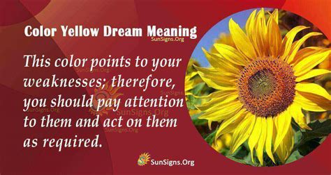 The Importance of the Color Yellow in Dream Interpretation