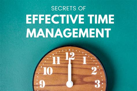 The Mastery of Effective Time Management