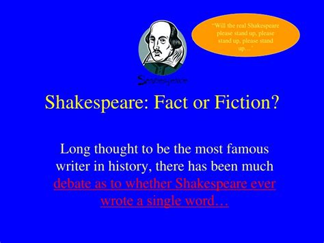 The Net Worth of Shakespeare: Fact or Fiction?