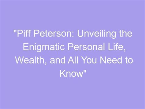 The Personal Life of the Enigmatic Individual