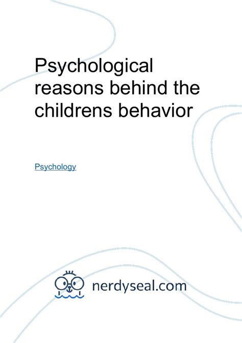 The Psychological Reasons Behind Pursuit by a Youngster