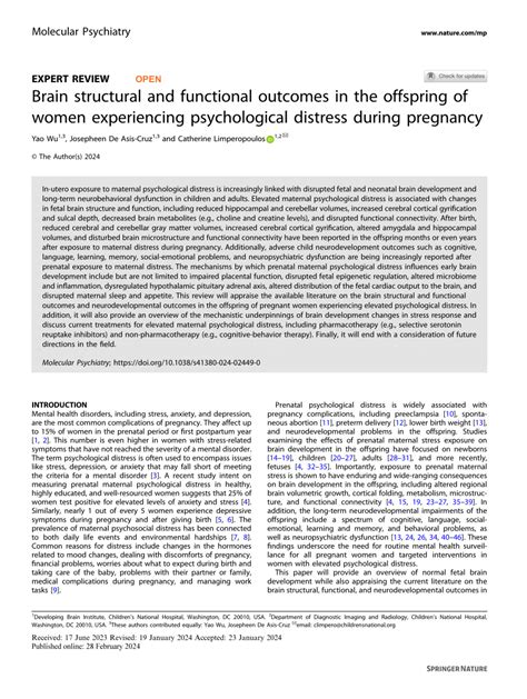 The Psychological Significance of Distressed Female Offspring