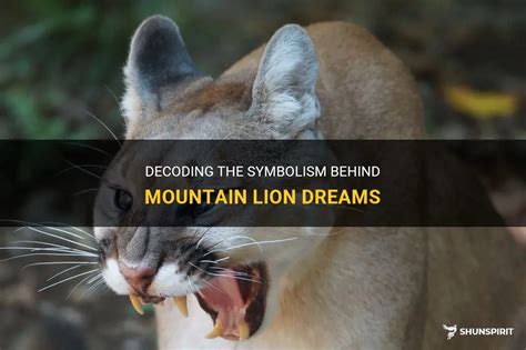 The Psychological Significance of Dreams Involving a Mountain Lion's Pursuit