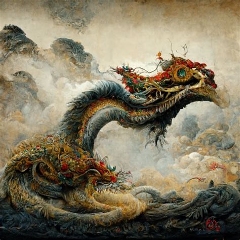 The Representation of Colorful Dragons in Ancient Paintings