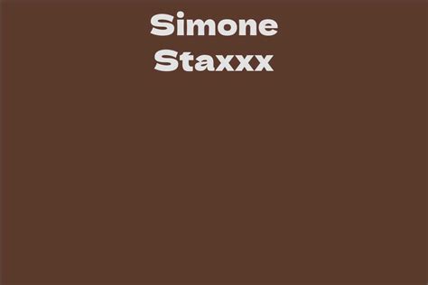 The Rise to Fame of Simone Staxxx