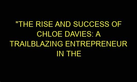 The Road to Success: Chloe Davies' Story