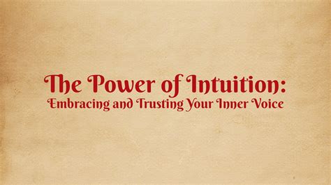 The Role of Intuition: Trusting Your Inner Voice to Discover What's Absent