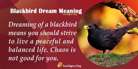 The Significance of Blackbirds in Interpreting Dreams