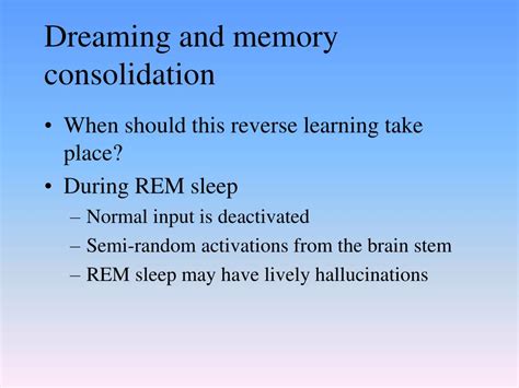 The Significance of Dreaming in Memory Consolidation and Cognitive Function