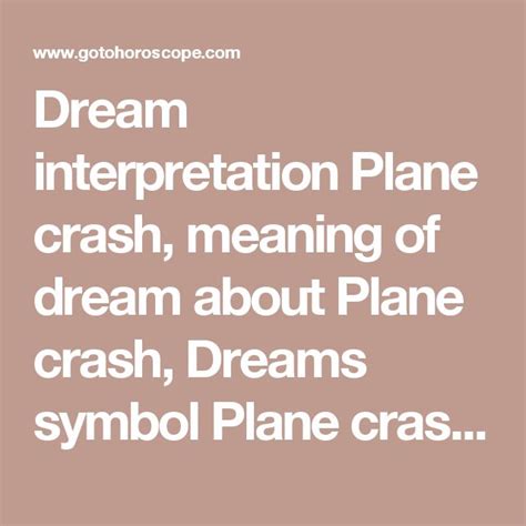 The Significance of Dreams featuring an Uncontrollable Aircraft