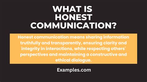 The Significance of Honest Communication