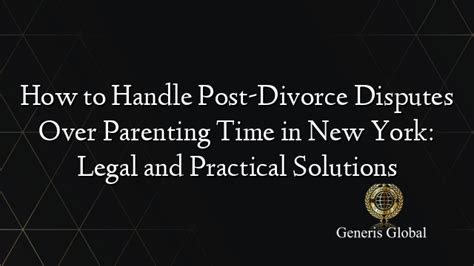 The Significance of Mediation in Disputes over Parenting Time